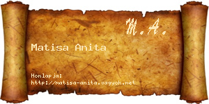Matisa Anita névjegykártya