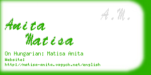 anita matisa business card